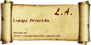 Lungu Arnolda névjegykártya